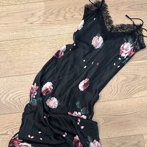 Black Floral Lace Chemise